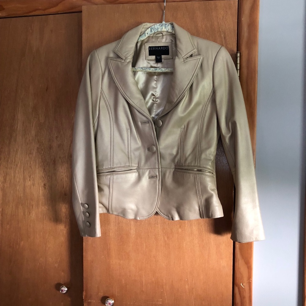 Gold Real Leather Jacket